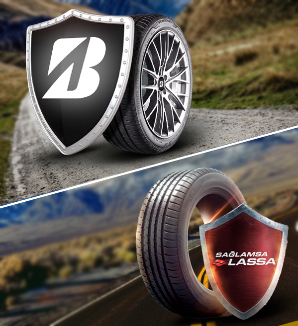 Bridgestone ve Lasssa 4 Teker alımlarında Lastik Sigortası Hediye!